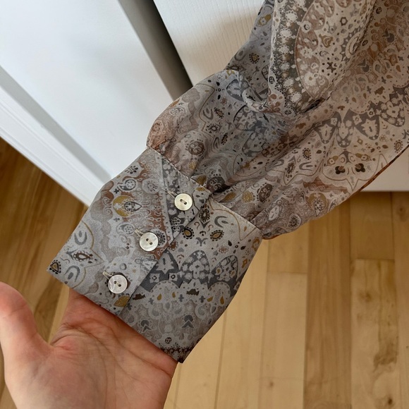 Printed silk shirt - Picture 7 of 9